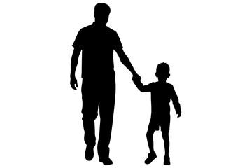 Father's Day silhouette vector illustration