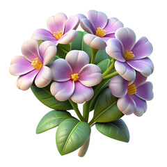 Fototapeta premium Nemesia Flowers Hyperrealistic Highly Detailed Isolated On Transparent Background Png File