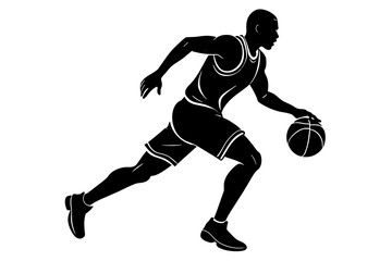 playing volleyball silhouette vector illustration