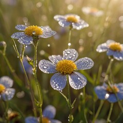 Dew-Kissed Wildflowers