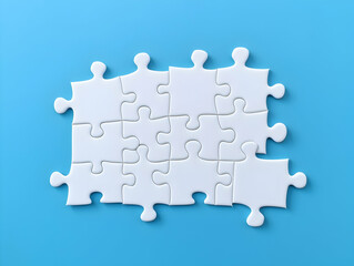 Business puzzle, Colorful 3D Business Puzzle, Business people joining puzzle together, teamwork and unity in business concept