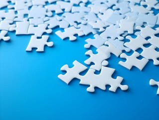 
Business puzzle, Colorful 3D Business Puzzle, Business people joining puzzle together, teamwork and unity in business concept