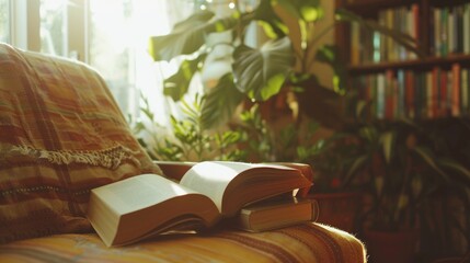 A person is reading a book on the couch with a relaxed posture