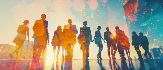 Professionals on the move in the city