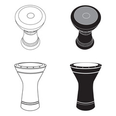 Darbuka icon, a traditional percussion musical instrument