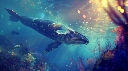 Fototapeta premium shark in aquarium