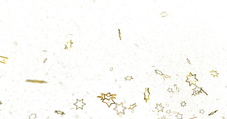 Falling Christmas Luminaries: Magnificent 3D Illustration Showcasing Falling Holiday Celestial Bodies