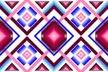 Ethnic geometric seamless fabric pattern Cross Stitch.