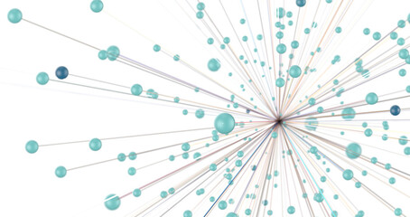 The structure of the network connection of points and lines. Data technology.