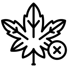 marijuana icon illustration design with outline