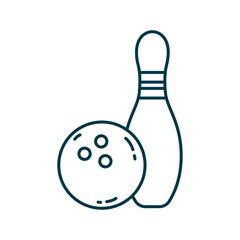 Bowling sport line icon