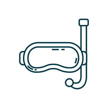 recommend clip art: Diving swim snorkeling sport line icon