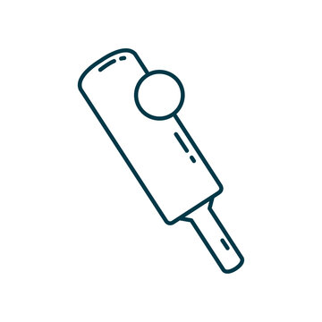 Cricket sport line icon