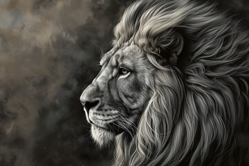 lion head portrait