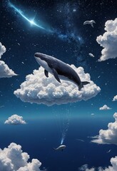 Fototapeta premium Whale Cloud Dream