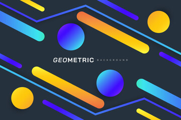 Abstract Background with Colorful Geometric Shapes. Modern and Simple Creative Banner Design