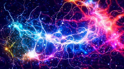 eletric space lights background 