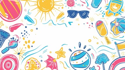 A panoramic view of a clear blue swimming pool with crisp water waves and bright summer colors, ideal for a wide banner with copy space