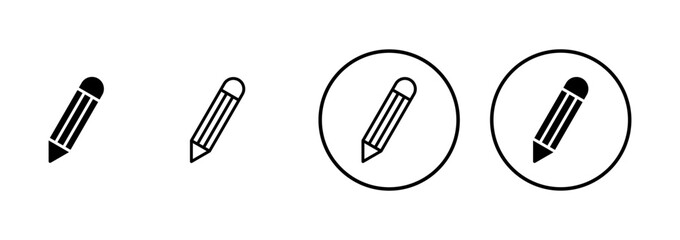 Pencil icon vector isolated on white background. Pencil vector icon