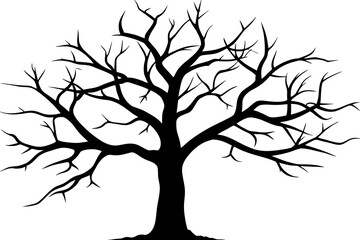 a dead tree silhouette vector illustration