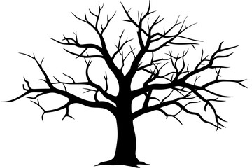 a dead tree silhouette vector illustration