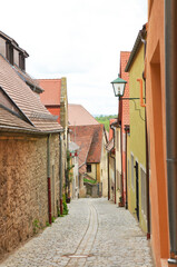 ドイツの小さな町ローテンブルクのとある路地裏