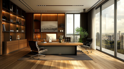 Obraz premium modern office sophisticated workspace