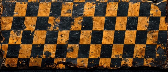 Obraz premium textured and abstract background with a rough and vintage yellow pattern in a retro and grunge design style for a wallpaper or wall decoration