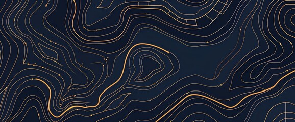 Fototapeta premium topography lines pattern background in teal and gold colors, minimalistic design for a web banner, social media template or website cover layout, concept design for a graphic designer, business card