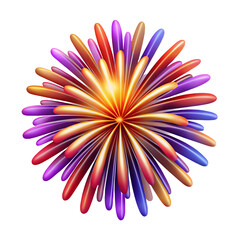 Beautiful colorful firework display Firework Hyperrealistic Highly Detailed Isolated On Transparent Background Png File