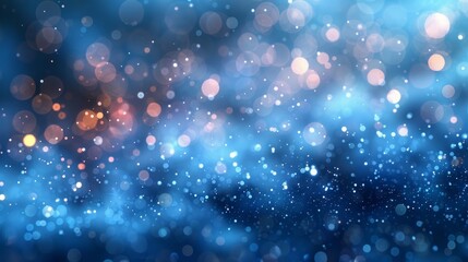 Fototapeta premium Abstract bokeh lights on a blue background