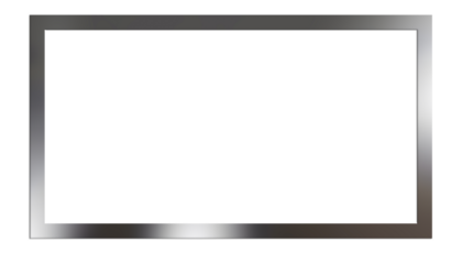 Transparent rectangular frame Silver Borders PNG	