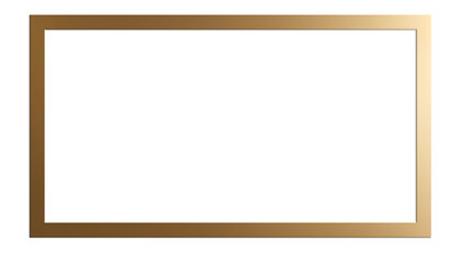 Transparent rectangular frame Golden Borders PNG	
