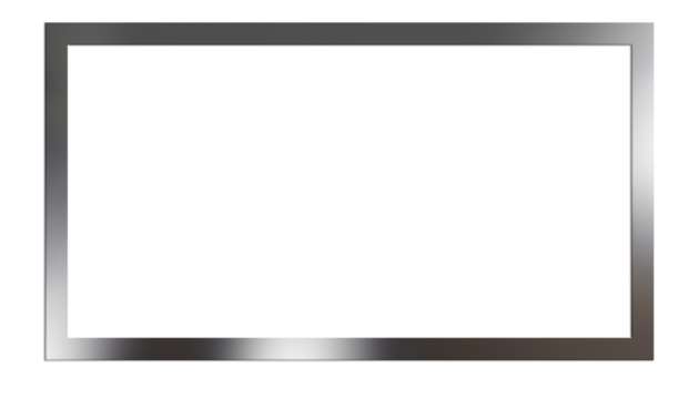 Transparent rectangular frame Silver Borders PNG	