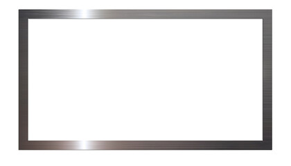 Transparent rectangular frame Silver Borders PNG	