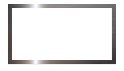 Transparent rectangular frame Silver Borders PNG	