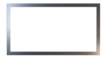 Transparent rectangular frame Silver Borders PNG	