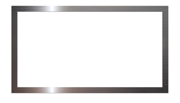 Transparent rectangular frame Silver Borders PNG	