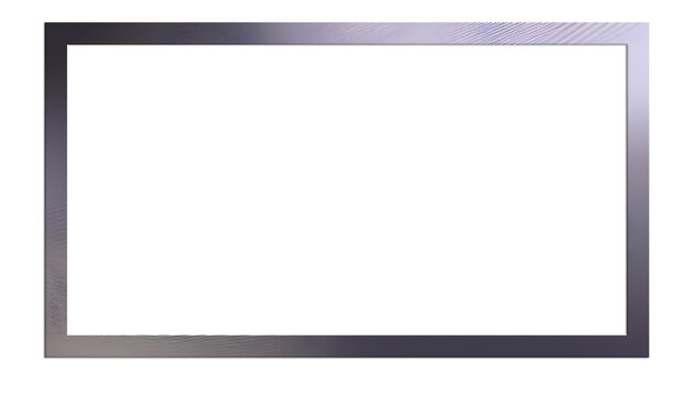 Transparent rectangular frame Silver Borders PNG	