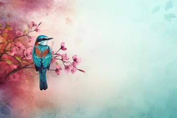 kingfisher on the branch, generative ai