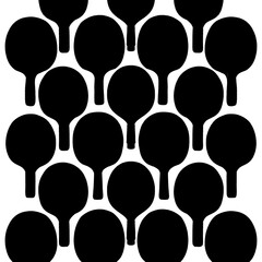 Monochrome pattern illustration of table tennis racket