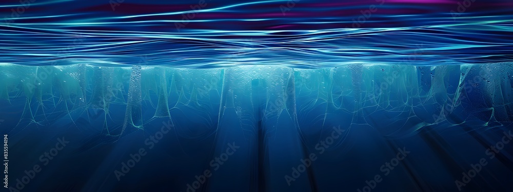 Poster sonar waves used for underwater navigation and detection at different frequencies