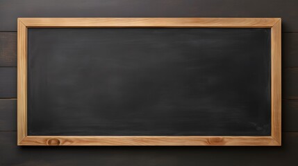 Blank black chalkboard. 