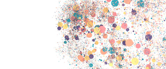  Colorful confetti on white background