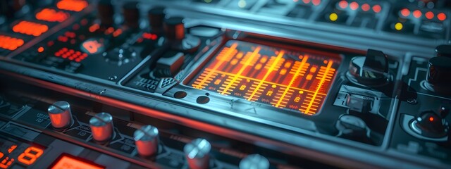 Geiger Counter Measuring Radiation Levels in Laboratory or Nuclear Facility