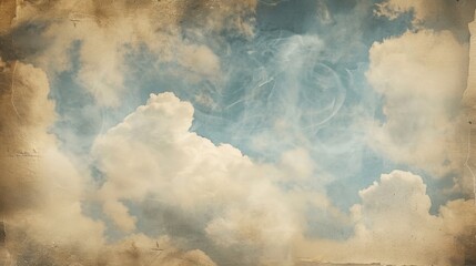 Vintage Sky with Clouds Generative AIAbstract Blue Energy Wave, Generative AI