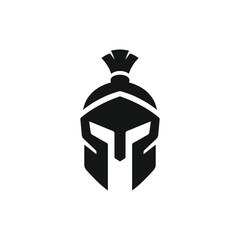 Spartan helmet icon vector