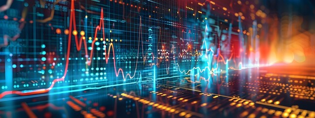 Fototapeta premium Frequency Shift Keying FSK Diagram for Digital Communication