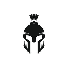 Spartan helmet icon vector