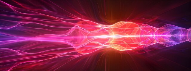 Obraz premium High Frequency Laser Light Waves Visualization in
